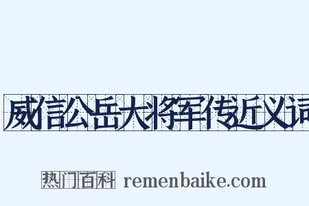 威信公岳大将军传近义词是什么意思的图片